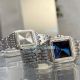 Copy Cartier Panthere De Blue Dial Diamond Bezel Stainless Steel Watch (1)_th.jpg